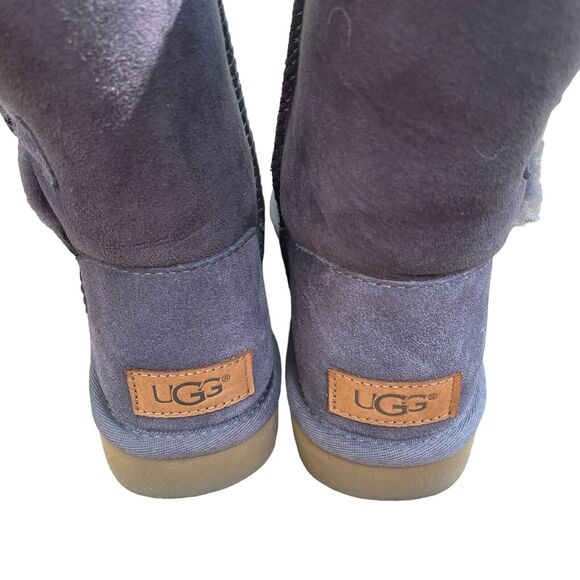UGG Bailey Button Boots Size 5 Dark Purple 1016226 - Picture 3 of 4